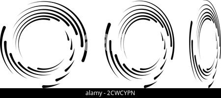 Spiralen, Wirbel, Wirbel in der Perspektive. Spiralförmige Vektorgrafik Stock Vektor
