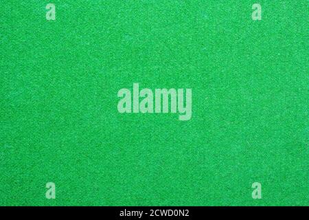 Nahaufnahme grün Snooker Tisch Filz weich rauh Textil Material Hintergrund Textur. Stockfoto