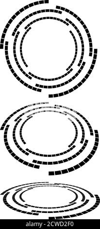 Spiralen, Wirbel, Wirbel in der Perspektive. Spiralförmige Vektorgrafik Stock Vektor