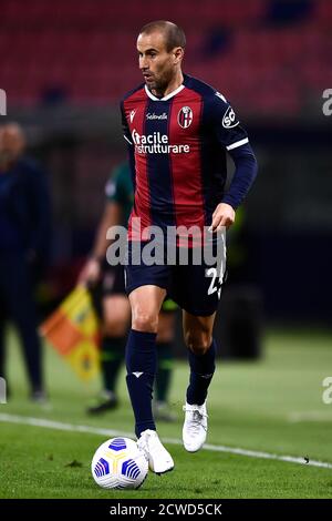 Bologna, Italien - 28 September, 2020: Rodrigo Palacio von Bologna FC in Aktion während der Serie A Fußballspiel zwischen Bologna FC und Parma Calcio. FC Bologna gewann 4-1 gegen Parma Calcio. Kredit: Nicolò Campo/Alamy Live Nachrichten Stockfoto