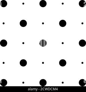 5x5 Kreise Punkte Variation Design. Gepunktete Flecken, Sommersprossen. Kreise Gitter und Netz Stock Vektor