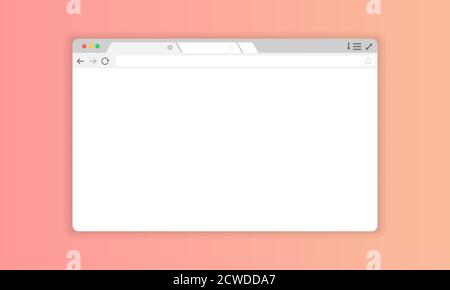 Symbol für das Browserfenster. Website. Netzwerk. Vektor auf isoliertem Hintergrund. EPS 10 Stock Vektor