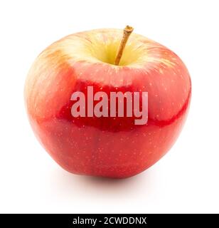 roter Apfel isoliert auf einem weißen Hintergrund. Stockfoto