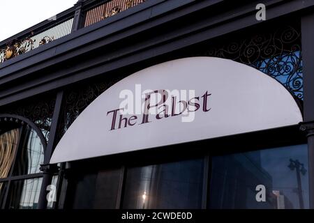 Milwaukee, WI: 22 September 2020: Das Pabst Theater in der Innenstadt von Milwaukee Stockfoto