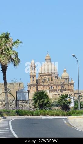 Die Rotunda St. John Baptist Kirche in Xewkija, Malta. Stockfoto