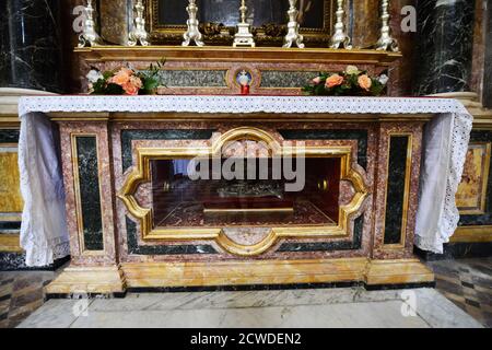 Die Stiftskirche St. Lawrence in Birgu, Malta. Stockfoto