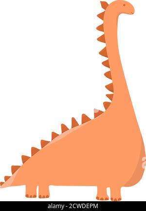 Kleiner niedlicher Dinosaurier. Vektorgrafik Cartoon-Illustration. Kinder Dino Bild isoliert auf weißem Hintergrund. Baby Monster Reptil für Druck auf T-Shirt, Buch Stock Vektor