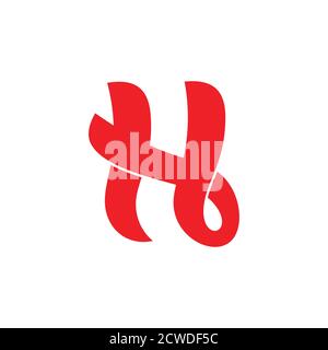 Buchstabe h heiße Flamme Design Logo Vektor Stock Vektor