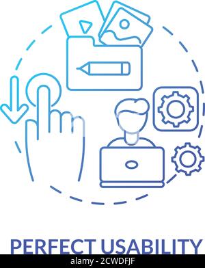 Symbol für perfektes Bedienungskonzept Stock Vektor