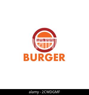 Buchstabe g Burger Form einfache geometrische Logo Vektor Stock Vektor