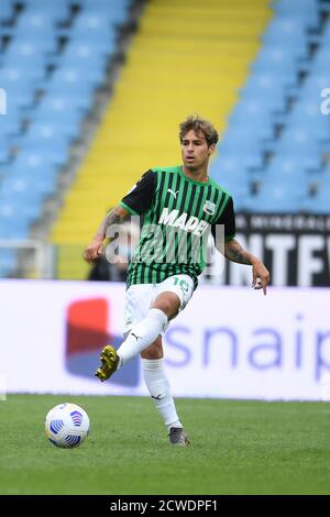 Federico Ricci (Sassuolo) während des italienischen Serie A' Match zwischen Spezia 1-4 Sassuolo im Dino Manuzzi Stadium am 27. September 2020 in Cesena, Italien. Foto von Maurizio Borsari/AFLO] Stockfoto