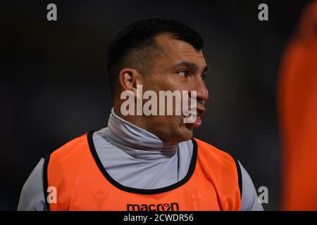 Gary Medel (Bologna) während des italienischen Serie A' Match zwischen Bologna 4-1 Parma im Renato Dall Ara Stadium am 28. September 2020 in Bologna, Italien. Foto von Maurizio Borsari/AFLO Stockfoto