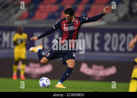 Roberto Soriano (Bologna) während der italienischen Serie A' Match zwischen Bologna 4-1 Parma im Renato Dall Ara Stadion am 28. September 2020 in Bologna, Italien. Foto von Maurizio Borsari/AFLO Stockfoto