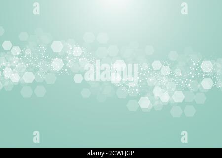 Sechseckige abstrakt Hintergrund. Grosse Daten Visualisierung. Globales Netzwerk Verbindung. Medizin, Technik, Wissenschaft Hintergrund. Vector Illustration. Stock Vektor