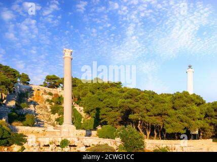 Monumentaler Wasserfall von Santa Maria di Leuca in Italien (Apulien). Stockfoto