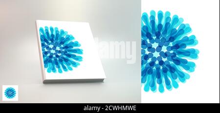 Design-Vorlage abdecken. Florale Kunst. Element für Design. Vektorgrafik. Kann für Werbung, Marketing, Präsentation verwendet werden. Stock Vektor