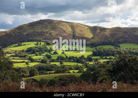 CAER Caradoc von Plush Hill, Shropshire Hills, in der Nähe von Church Stretton, Shropshire Stockfoto