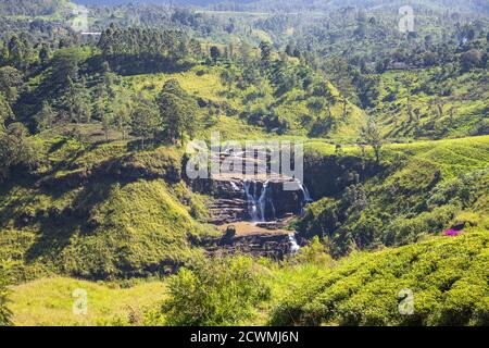 Sri Lanka, Nuwara Eliya, St Clair Wasserfall Stockfoto