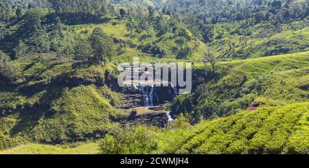 Sri Lanka, Nuwara Eliya, St Clair Wasserfall Stockfoto