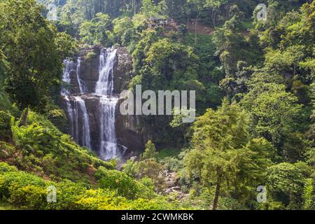 Sri Lanka, Nuwara Eliya, Ramboda, Ramboda Falls Stockfoto