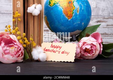 Happy Teacher's Day Konzept. Stockfoto