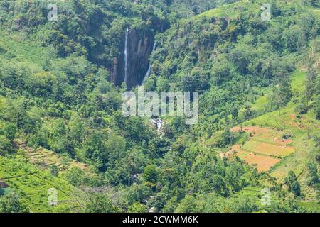 Sri Lanka, Nuwara Eliya, Ramboda, Ramboda Falls Stockfoto