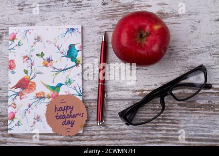 Zusammensetzung des glücklichen Lehrertages. Stockfoto