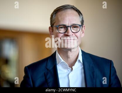 Berlin, Deutschland. September 2020. Berlins Regierender Bürgermeister Michael Müller (SPD), am Rande eines dpa-Interviews Quelle: Britta Pedersen/dpa-Zentralbild/ZB/dpa/Alamy Live News Stockfoto