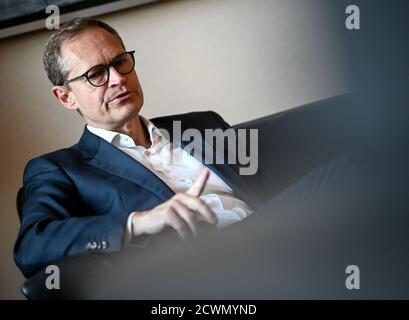 Berlin, Deutschland. September 2020. Berlins Regierender Bürgermeister Michael Müller (SPD), am Rande eines dpa-Interviews Quelle: Britta Pedersen/dpa-Zentralbild/ZB/dpa/Alamy Live News Stockfoto