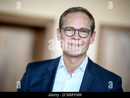 Berlin, Deutschland. September 2020. Berlins Regierender Bürgermeister Michael Müller (SPD), am Rande eines dpa-Interviews Quelle: Britta Pedersen/dpa-Zentralbild/ZB/dpa/Alamy Live News Stockfoto