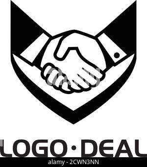 Handshake-Logo für Unternehmen Stock Vektor