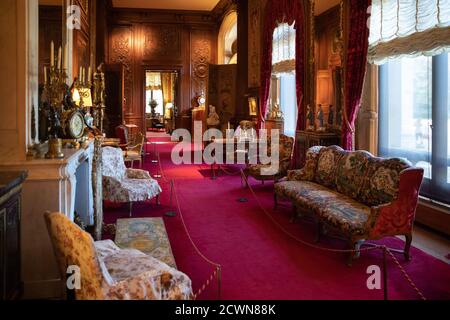 Waddesden Manor, Herrenhaus in Aylesbury, Buckinghamshire, Großbritannien Stockfoto