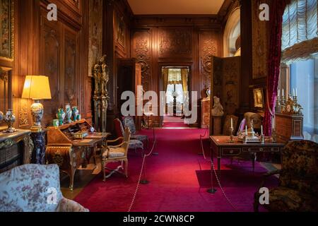 Waddesden Manor, Herrenhaus in Aylesbury, Buckinghamshire, Großbritannien Stockfoto