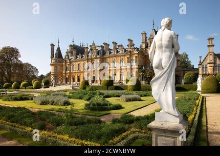 Waddesden Manor, Herrenhaus in Aylesbury, Buckinghamshire, Großbritannien Stockfoto