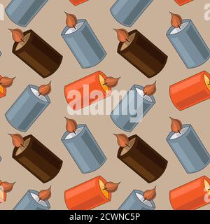 Nahtlose Vektor-Muster mit Kerzen für die Umarmung Stock Vektor