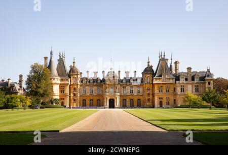 Waddesden Manor, Herrenhaus in Aylesbury, Buckinghamshire, Großbritannien Stockfoto