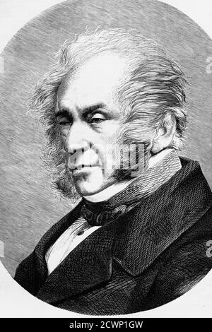 Henry John Temple. Dritter viscount Palmerston. Lord Palmerston. Premierminister des Vereinigten Königreichs. 1784-1865. Antike Illustration. 1865. Stockfoto