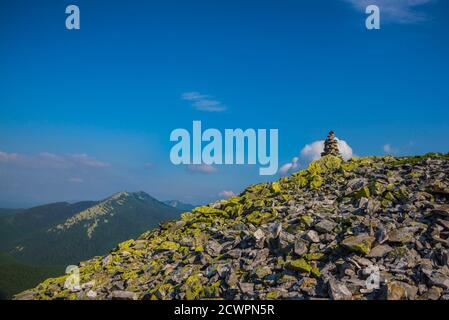 Nationalpark Karpaten, in der Region Nadvornyanski des Gebiets Ivano-Frankowsk Stockfoto