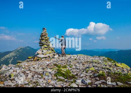 Nationalpark Karpaten, in der Region Nadvornyanski des Gebiets Ivano-Frankowsk Stockfoto