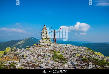 Nationalpark Karpaten, in der Region Nadvornyanski des Gebiets Ivano-Frankowsk Stockfoto