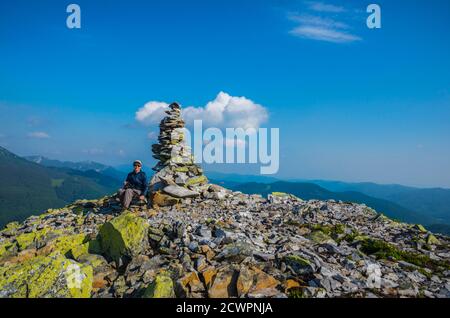 Nationalpark Karpaten, in der Region Nadvornyanski des Gebiets Ivano-Frankowsk Stockfoto