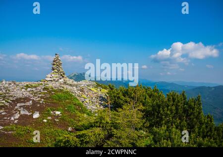 Nationalpark Karpaten, in der Region Nadvornyanski des Gebiets Ivano-Frankowsk Stockfoto