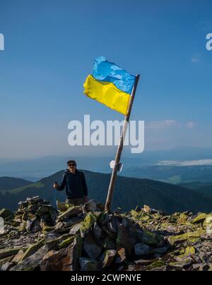 Nationalpark Karpaten, in der Region Nadvornyanski des Gebiets Ivano-Frankowsk Stockfoto