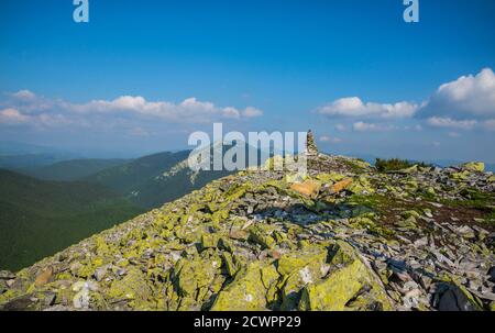 Nationalpark Karpaten, in der Region Nadvornyanski des Gebiets Ivano-Frankowsk Stockfoto