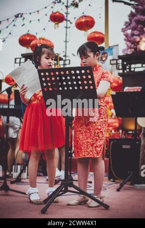 Traditionelle chinesische Neujahrsfeier Stockfoto