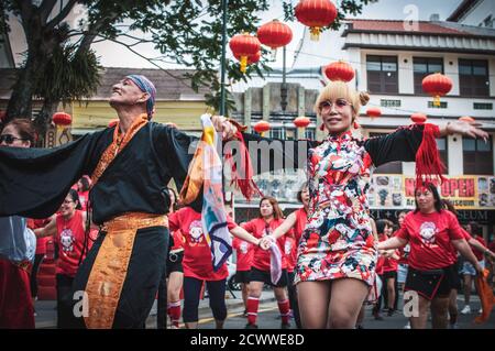 Traditionelle chinesische Neujahrsfeier Stockfoto