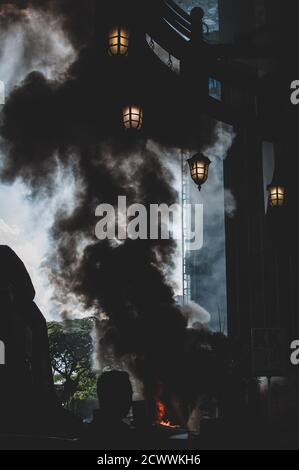 Feuer zerstört Kuala Lumpur Stockfoto