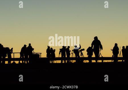 Am 2. Juli 2019 ereignete sich eine totale Sonnenfinsternis, die vom Interamerikanischen Observatorium Cerro Tololo der National Science Foundation in Chile aus zu sehen war. Stockfoto