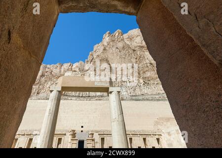 Hatschepsut-Tempel, Deir al-Bahri, Tal der Könige, Luxor, Ägypten Stockfoto