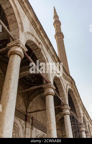 Innenhof der Großen Moschee von Muhammad Ali Pascha, die Zitadelle, Kairo Stockfoto